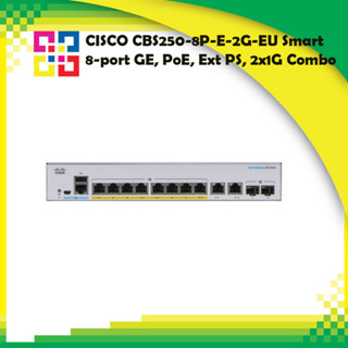 CISCO CBS250-8P-E-2G-EU Smart 8-port GE, PoE, Ext PS, 2x1G Combo