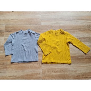 uniqlo เด็ก size 80-90 สีเทา/ สีเหลือง