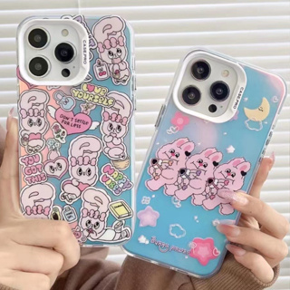 🎁ส่งของขวัญ🎁เคสไอโฟน สำหรับ 11 13 for iPhone Case 14 12 Pro Max ตลก น่ารัก การ์ตูน กระต่าย กันกระแทก ปกป้อง เคสโทรศัพท์