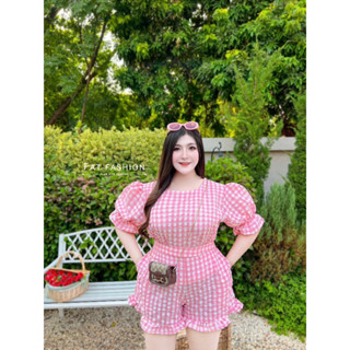 🔥Plussize🔥ชุดเซทเสื้อ+กางเกงคนอ้วน🔥 Chest (อก) :  46-52”      Waist (เอว) :  36-46”