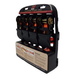 Mann : MAN02033* สายรัด Ratchet Tie Downs Straps with S-hooks 4pk.