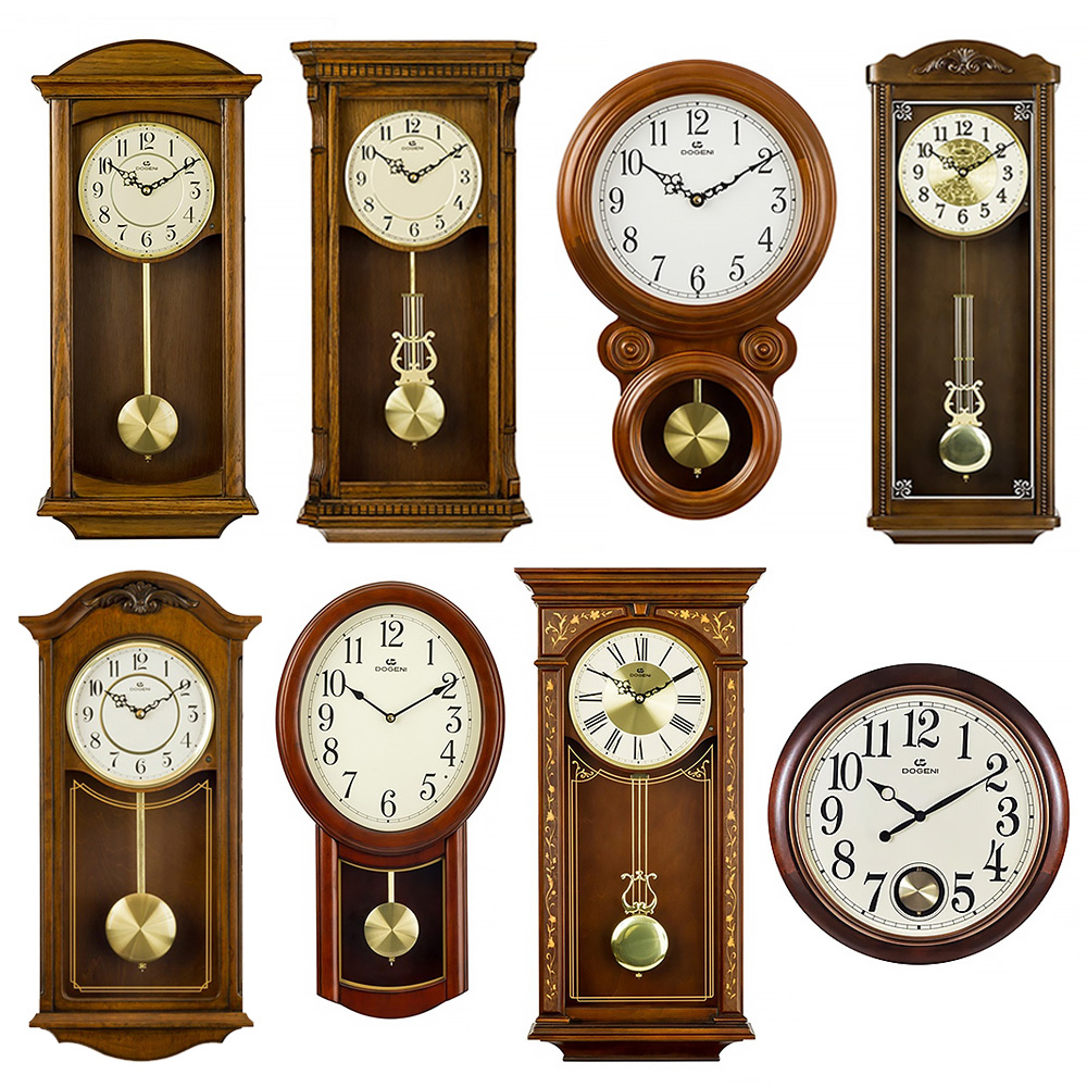 DIPOA/DOGENI นาฬิกาแขวน นาฬิกาแขวนไม้ รุ่น WP101DB,WP105DB,WP106DB,WP107DB,WCW013DB,WP112DB,WP113DB,