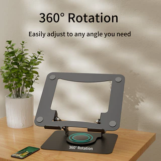 Notebook stand วัสดุเหล็ก แท่นวางโน๊ตบุ๊ค ปรับได้อย่างอิสระ 360องศา พับเก็บได้ ที่วางไอแพด แท็บเล็ต ขาตั้งแล็ป รุ่น N16