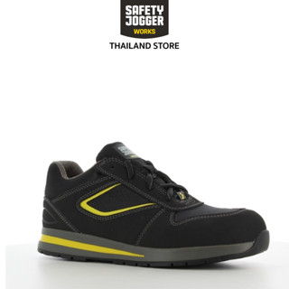 [ ลิขสิทธิ์แท้พร้อมส่ง ]  Safety Jogger รุ่น TURBO หุ้มส้น หัวคอมโพสิท สีดำ/เหลือง