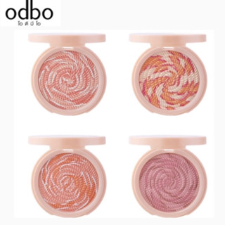 ODBO BAKED SNOWY BLUSH โอดีบีโอ เบคท์ สโนว์ บลัช บลัชออนสีสวยหวาน ลวดลายมีความโดดเด่น OD1308 ขนาด 7 กรัม