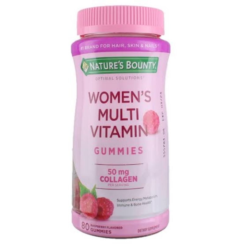 พร้อมส่ง Nature's Bounty Women Multivitamin Gummies Collagen 50mg Nature Bounty Women Gummy เยลลี่ วิตามิน คอลลาเจน หญิง