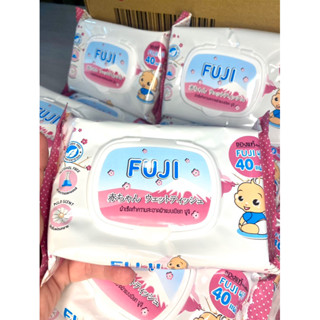 🌈🐵ทิชชู่เปียก Fuji Baby Wipes 1 แพ๊ค 6 ห่อ (240 แผ่น)🐵🌈