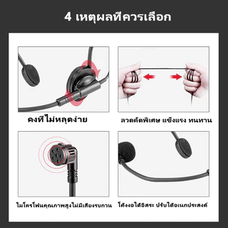 🔥ฟรีค่าส่ง🔥Mini 3.5MM Wired Headset Microphone Mic ไมศ์สำหรับตู้ช่วยสอน คาดหัว/ไมค์หนีบเสื้อ แจ็ค3.5 เสียบตู้ช่วยสอน