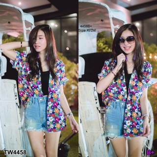 CS4458 	เสื้อเชิตฮาวายลายที่1 Hawaiian shirt pattern 1