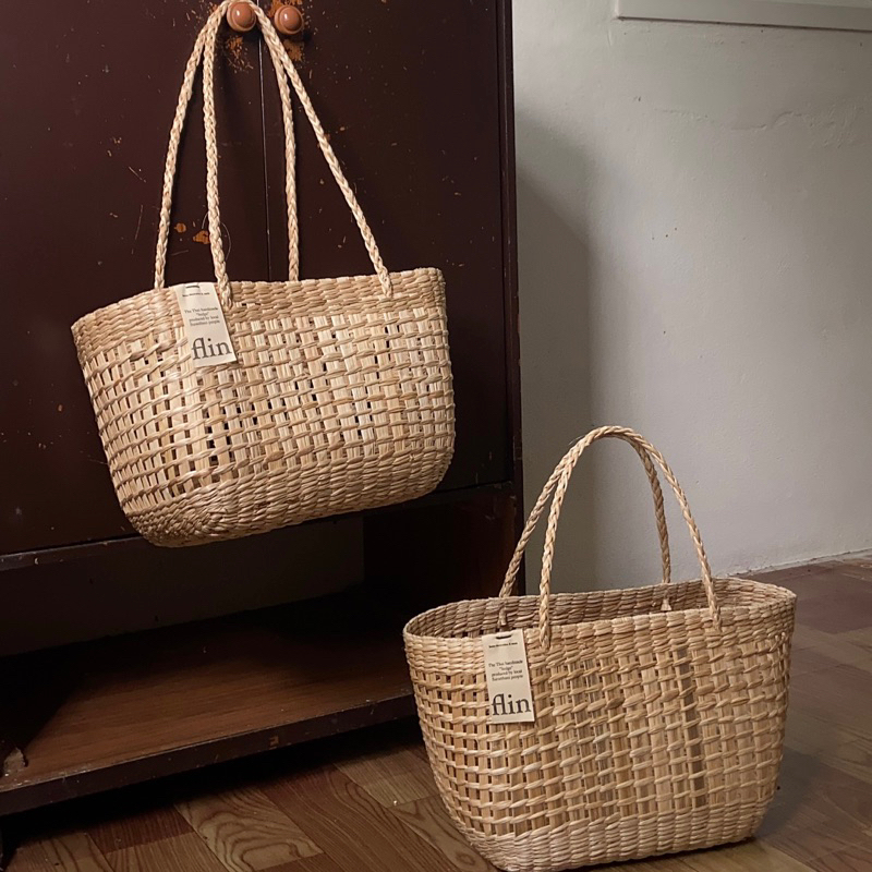 พร้อมส่ง FLIN - SHOYU BASKET ตะกร้าสาน กระเป๋าสาน