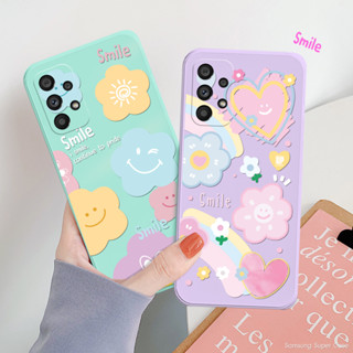 เคสซิลิโคนดอกไม้พาสเทล Samsung A (ซัมซุง) เคสซิลิโคน ลายน่ารัก