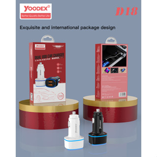 Yoodex D18 ที่ชาร์จในรถ ชาร์จเร็ว usb car charger quick charge หัวชาร์จ อะแดปเตอร์ ชาร์จในรถ 2ช่องUSB ชาร์จในรถ แฟลชชาร์