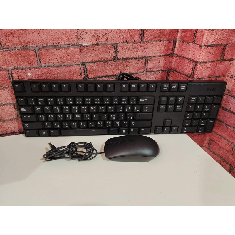 คีย์บอร์ด + เมาส์ ยี่ห้อ Dell USB มือสอง