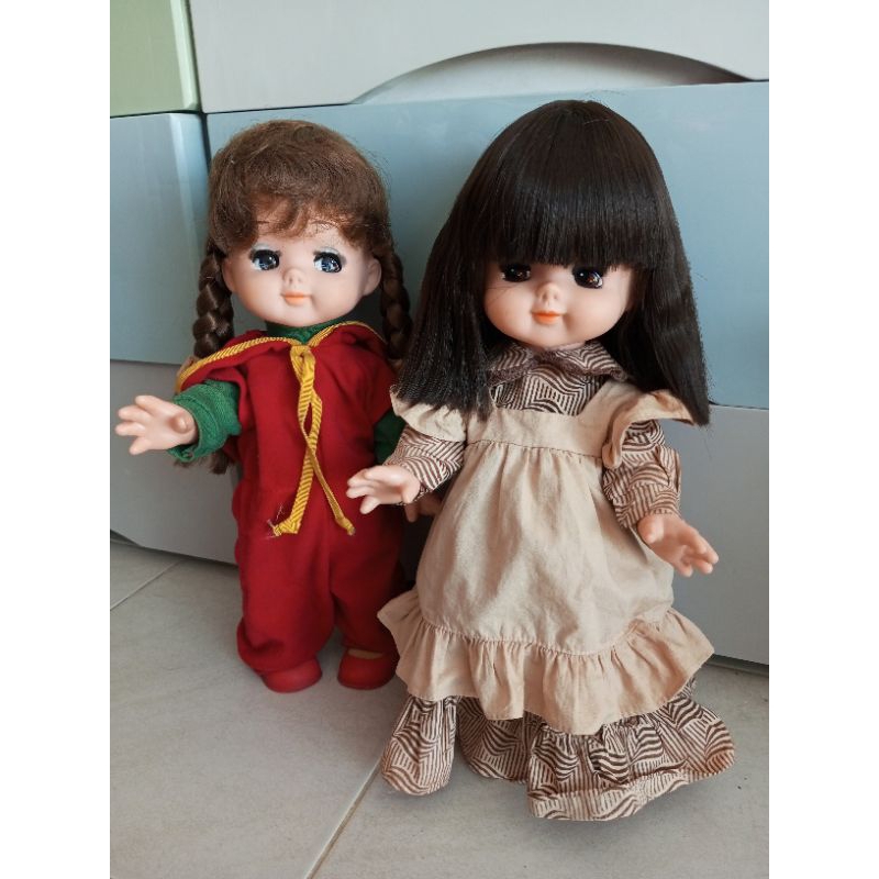 vintage Japan Doll ตุ๊กตาเด็กผู้หญิงน้องตาหวานญี่ปุ่นสูง 15-16 นิ้ว/ยางทั้งตัว#OIKE ตุ๊กตาเด็กผู้หญิ