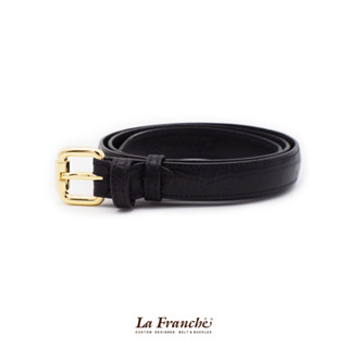 La Franche - Lady set เข็มขัดหนังวัวแท้ พร้อมหัวเข็มขัดทองชุบ #7L0022