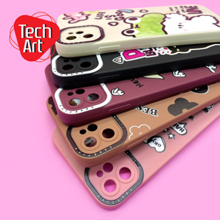 7+ 11/Ss A02 A04 A12 A23 A54 A73 เคสมือถือนิ่ม TPU กันเลนส์กล้องนูนลายการ์ตูน น่ารัก