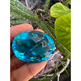 synthetic glass Blue Topaz huge gemstone