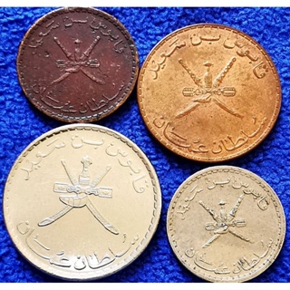 เหรียญ​โอมาน Oman, ชุด​มาตรฐาน​ 4​ เหรียญ, ใช้แล้ว, #​2959