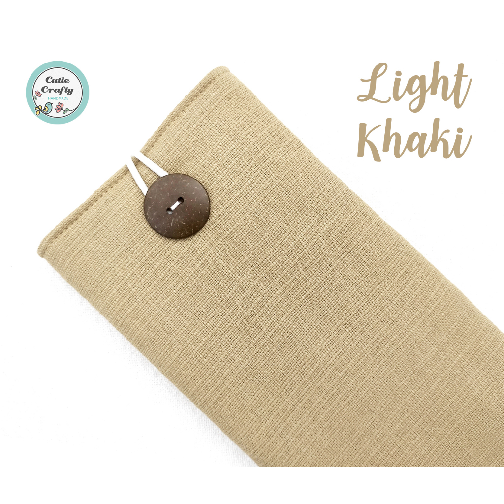 Fabric Phone Case ซองใส่โทรศัพทมือถือผ้าฝ้ายคอตตอน สีพื้น บุใยนุ่มกันกระแทก ใส่มือถือได้หลายรุ่น (Free Size) - รูปที่ 3