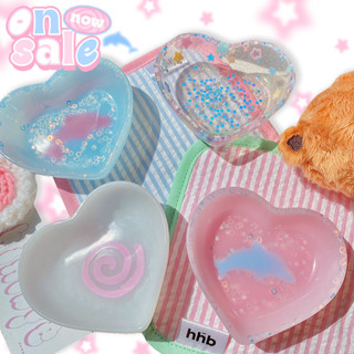 &lt;กรอกโค้ดLXJATลด15%&gt;🐬*°☆*heart tray°☆* 🍥ที่เก็บเครื่องประดับ