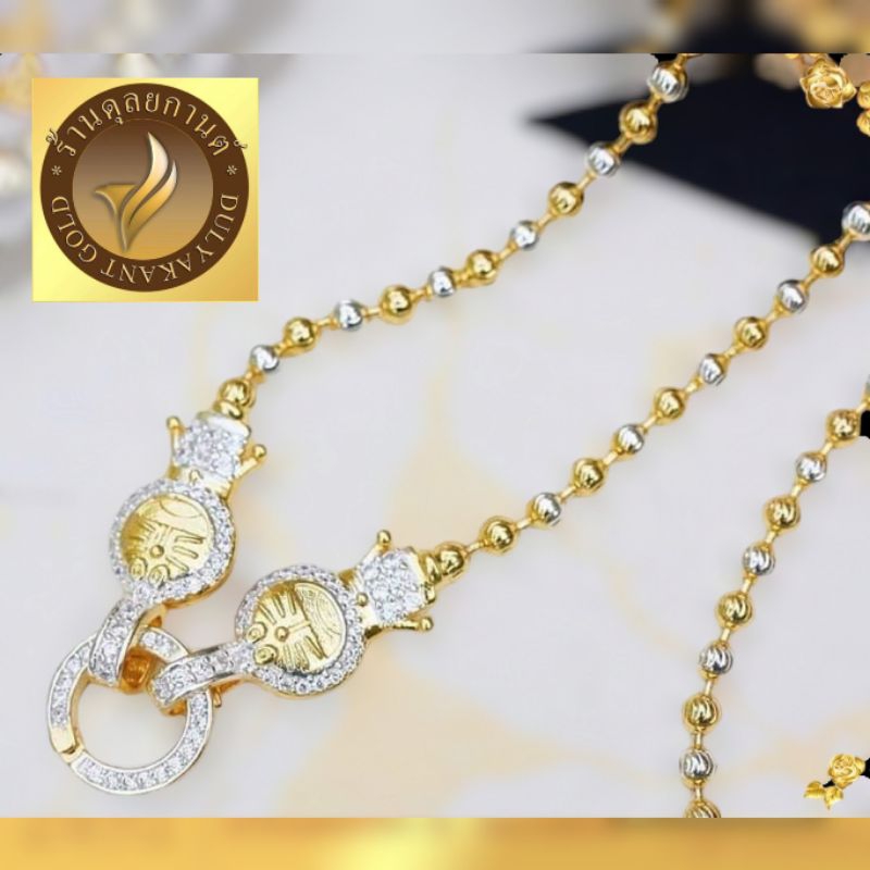 สร้อยคอ อิตาลี ขั้วเพชร สองกษัตริย์ ลายโดรมอน ยาว 18-20-24 นิ้ว (1 เส้น) BCB