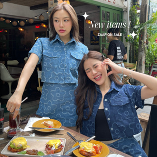 Ray Denim Top bySistersfabric เสื้อเชิ้ตเเขนสั้นเดนิม