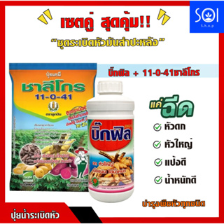 ⚡เซตคู่ สุดคุ้ม⚡แค่ฉีด"ชุดระเบิดหัวมันสำปะหลัง" (11-0-41ชาลีโกร+บิ๊กฟิล) ดก หัวใหญ่ เปอรฺ์เซ็นต์แป้งสูง wfhohesoyd