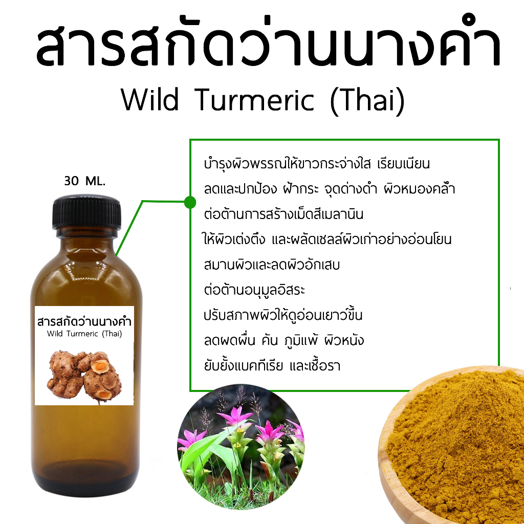 สารสกัดว่านนางคำ 30 ML. I Wild Turmeric (Thai) I สมุนไพร สารสกัดธรรมชาติ ออร์แกนิค