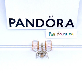 [พร้อมส่ง สินค้าแท้ 💯] Pandora Set ชาร์ม 3 ชิ้น แถมกล่องชาร์ม 1ใบ และถุงกระดาษโบว์