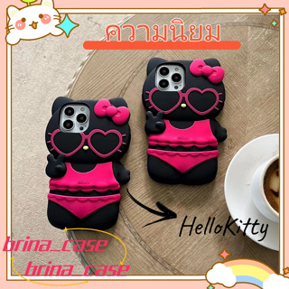 ❤️ส่งของขวัญ❤️ เคสไอโฟน 11 12 13 14 Pro Max แฟชั่น HelloKitty ความนิยม น่ารัก ฤดูร้อน Case for iPhone ป้องกันการตก