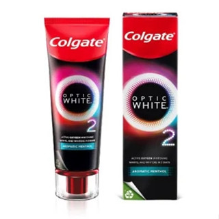 คอลเกต Colgate Optic White O2 Aromatic Menthol 85g. ยาสีฟันฟันขาว อ๊อพติคไวท์ โอทู อะโรมาติก เมนทอล 1 หลอด