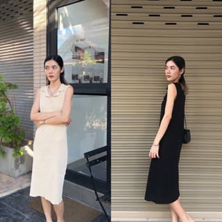 PACHY | ALORA KNIT DRESS เดรสไหมพรมคอปก ผ้าดีเว่อร์