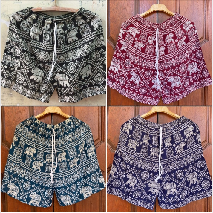Elephant pants Thai pants Shorts Short Pant Elephant pant Elephant short กางเกงขาสั้น กางเกงลายช้าง กางเกงขาสั้นชาย