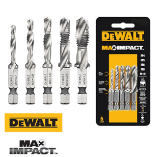 DEWALT ชุดดอก ต๊าปเกลียว เจาะทีเดียวได้เกลียวเลย ในชุดมี 5 ขนาด M4-M10 ไฮสปีด