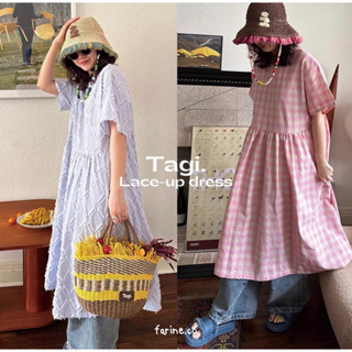 (PRE-ORDER) Tagi. Lace-up dress