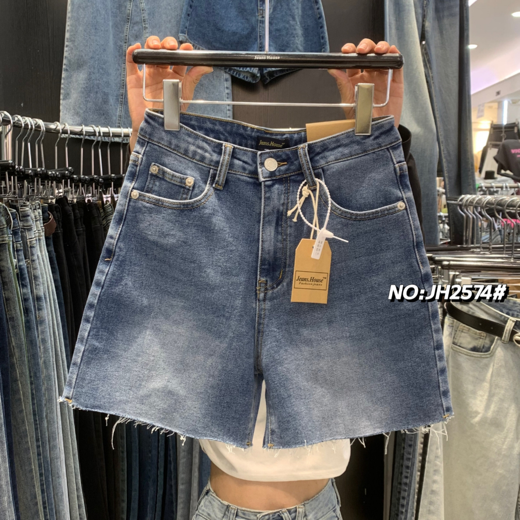 (SALE) JH2574# กางเกงยีนส์3ส่วน Jeans house