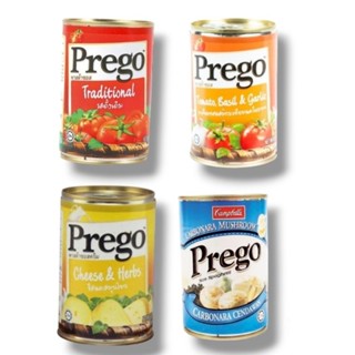 Prego พาสต้าซอสปรุงสำเร็จ 290-300g.  เข้มข้น กลมกล่อม สไตล์อิตาเลี่ยนแท้