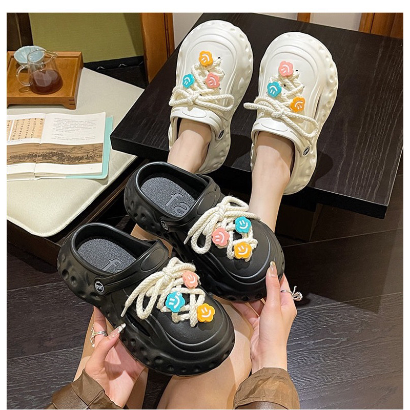 size35-44 รองเท้าแตะส้นหนาทรงหัวโตผู้หญิงน่ารักมาก มีถึงไซส์ใหญ่ งานพรีเมี่ยมตรงปก พื้นนุ่มไม่ปวดเท้า