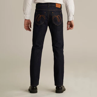 Mc JEANS กางเกงยีนส์ แม็ค แท้ ผู้ชาย กางเกงขายาว ทรงขากระบอก สียีนส์เข้ม ทรงสวย MBA3109