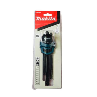 ชุดประแจหกเหลี่ยม makita 9ตัวชุด B-65894แท้100%