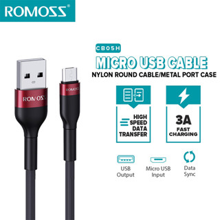 Romoss CB05 Nylon USB TO Micro Cable 3A 1M Durable Nylon Braided Charger Cable