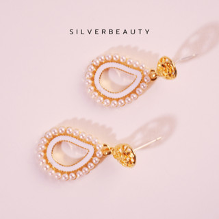 โค้ด SILV45 ลด45.-  Silver beauty ต่างหูมุกหยดน้ำร้อยเรียงE05204