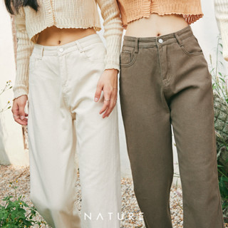 🍎 ลด45.-โค้ดWYQESS🍋nature.bkk - PTN6083 กางเกงยีนส์ขายาวเบสิค Basic jeans long pants