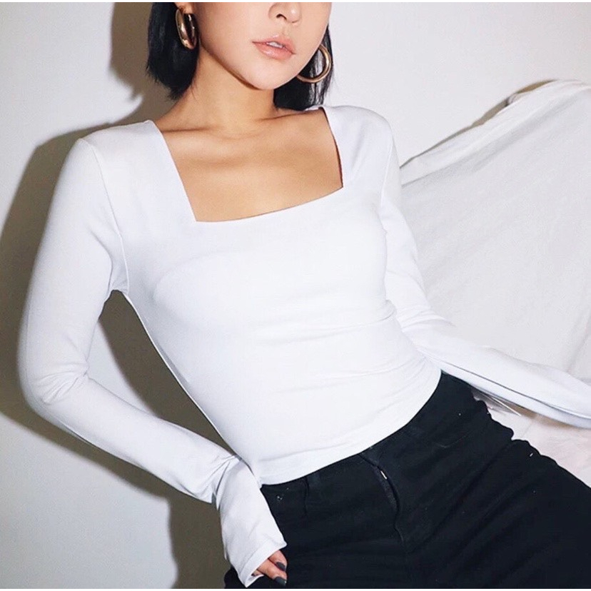 🌈 Spinnyhouse 🌈 บอดี้สูท คอเหลี่ยม ‼️เป้าแกะได้ กระดุมแป๊ก‼️ แขนยาว แช่บๆ ♥️Bodysuit♥️🥰รุ่น Body55 M303A - รูปที่ 7