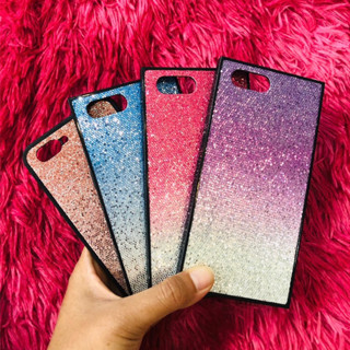 เคส OPPO A3s กันกระแทก หลังกากเพชรตัดขอบสีดำ สีสวยน่าใช้