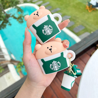 เคสแอร์พอด 3 Case Airpods 3 pro2 case การ์ตูนน่ารักStarbucks พร้อมเครื่องประดับ Airpod 3 pro2case เคส Airpod 1 gen2 case