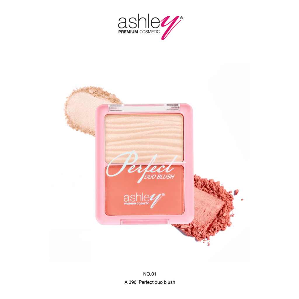 Ashley Perfect Duo blush บลัชออน+ไฮไลท์ (A-396)