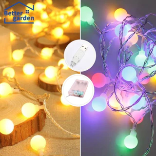 🏷️[Home]🔥ไฟกลม ตกแต่งห้องนอน LED Light มีโหมดกระพริบ 20/40/60ดวง3M🌷ใส่ถ่าน/USB