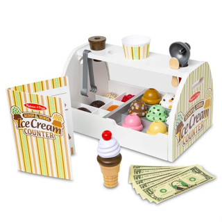 [28ชิ้น] ชุดไอติม แซนวิช บาร์บีคิว Melissa &amp; Doug Scoop &amp; Serve Ice Cream Counter Sandwich รีวิวดีใน Amazon USA หลากรุ่น 9286/31650/9269/9465