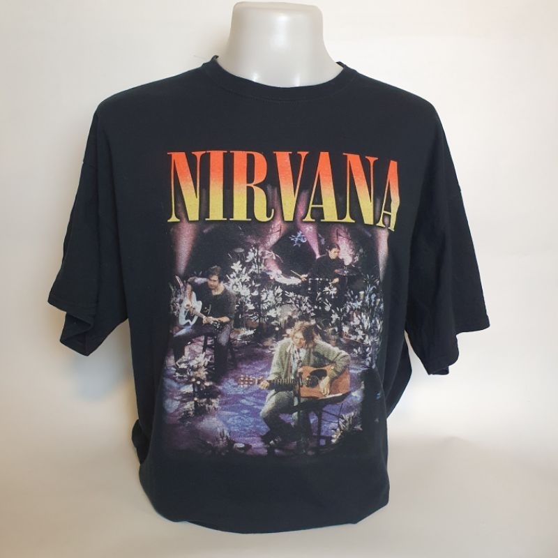 เสื้อวง Nirvana แท้ เสื้อยืดมือสอง งานปั้มคอลิขสิทธิ์แท้ปี2020